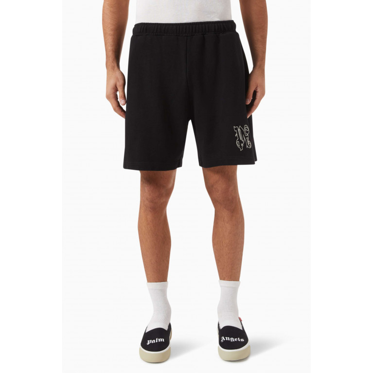 Palm Angels - PA Monogram Statement Shorts in Cotton