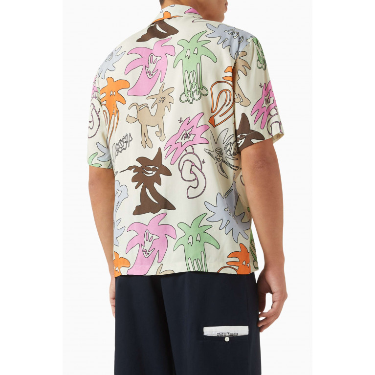 Palm Angels - Palmity Printed Bowling Shirt in Viscose