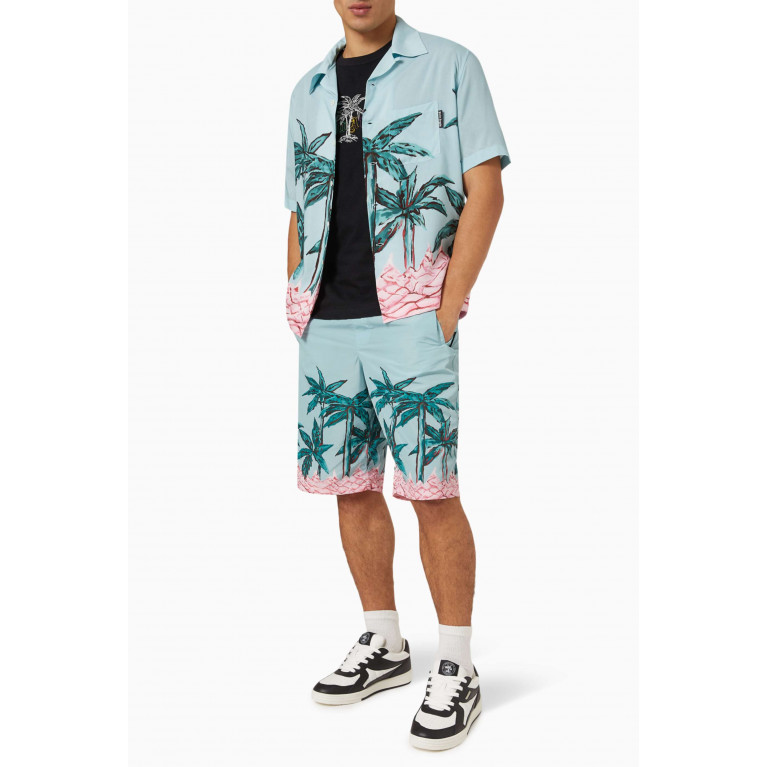 Palm Angels - Palms Row Bowling Shirt in Viscose
