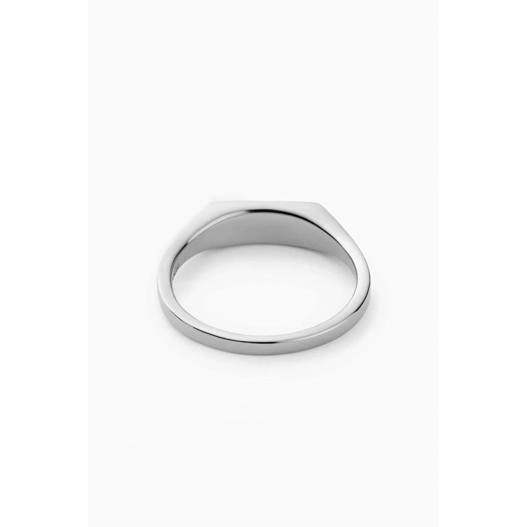 Miansai - Thin Lennox Chalcedony Ring in Sterling Silver