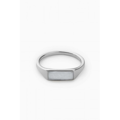 Miansai - Thin Lennox Chalcedony Ring in Sterling Silver