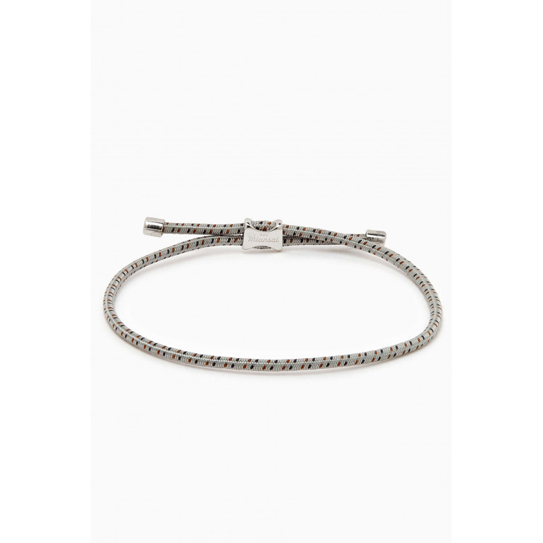 Miansai - Orson Pull Bungee Rope Bracelet in Sterling Silver & Nylon Grey