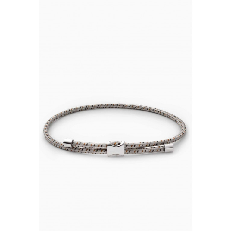 Miansai - Orson Pull Bungee Rope Bracelet in Sterling Silver & Nylon Grey