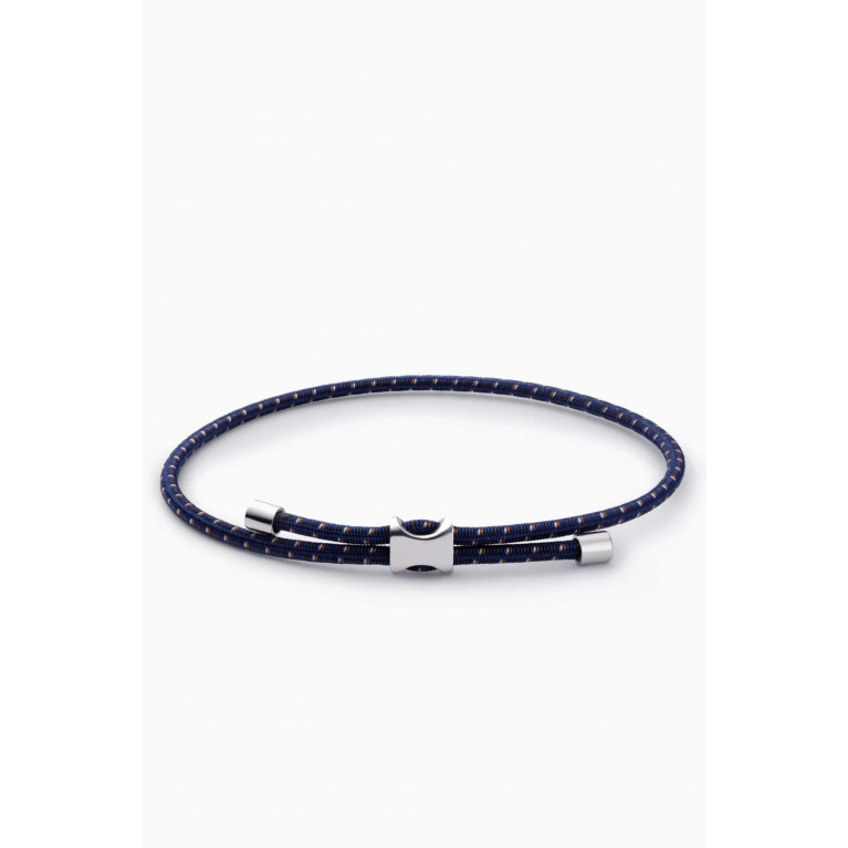 Miansai - Orson Pull Bungee Rope Bracelet in Sterling Silver & Nylon Blue
