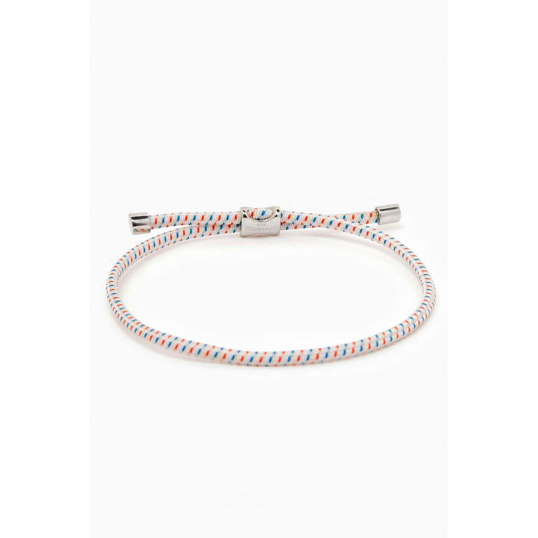 Miansai - Orson Pull Bungee Rope Bracelet in Sterling Silver & Nylon Neutral