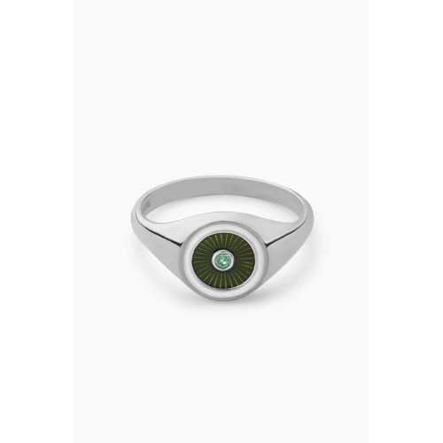 Miansai - Opus Chalcedony Signet Ring in Sterling Silver