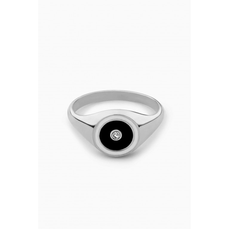 Miansai - Opus Sapphire Signet Ring in Sterling Silver