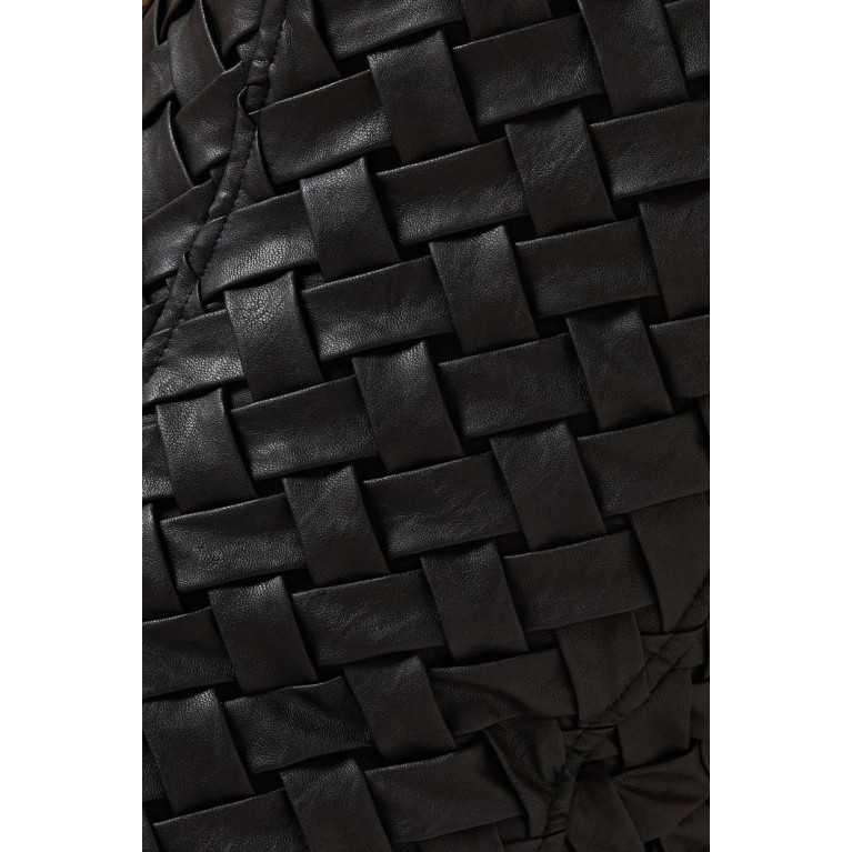 Rotate - Herla Braided Mini Dress in Faux Leather