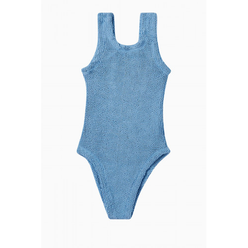Hunza G - Classic One-piece Swimsuit Blue