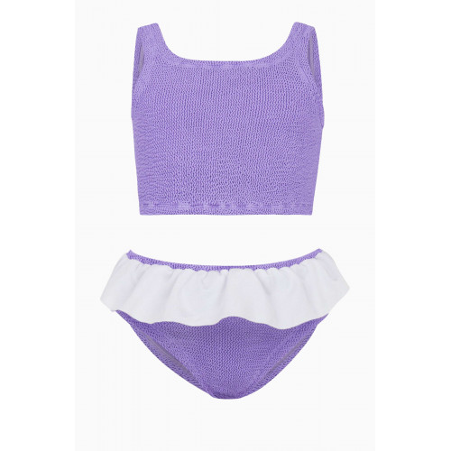 Hunza G - Baby Olive Bikini Set in Nylon Purple