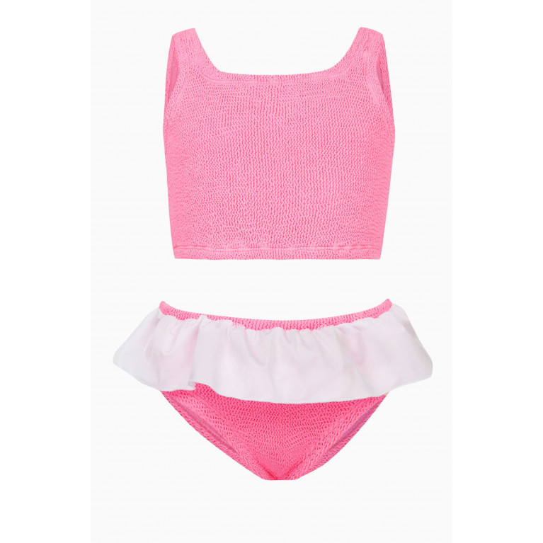 Hunza G - Baby Olive Bikini Set in Nylon Pink