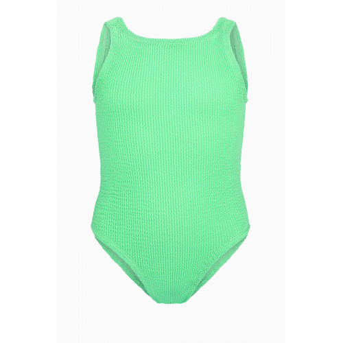 Hunza G - Classic Swimsuit in The Original Crinkle Green