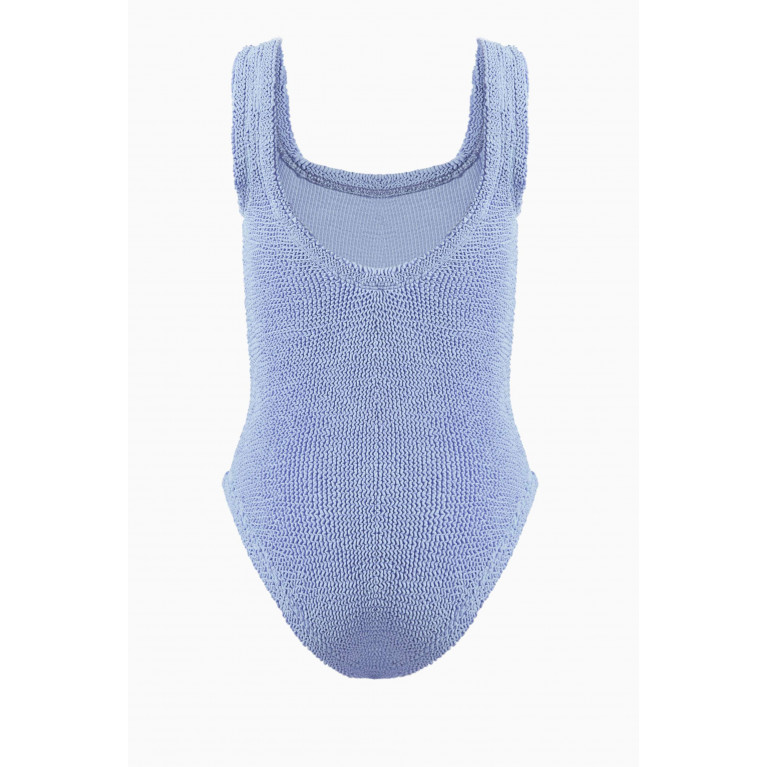 Hunza G - Kids Classic Swimsuit in The Original Crinkle Blue