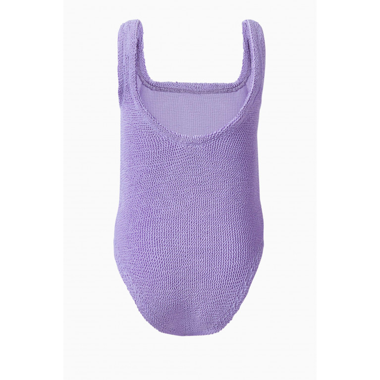 Hunza G - Classic Swimsuit in The Original Crinkle Purple