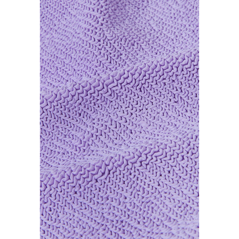 Hunza G - Classic Swimsuit in The Original Crinkle Purple