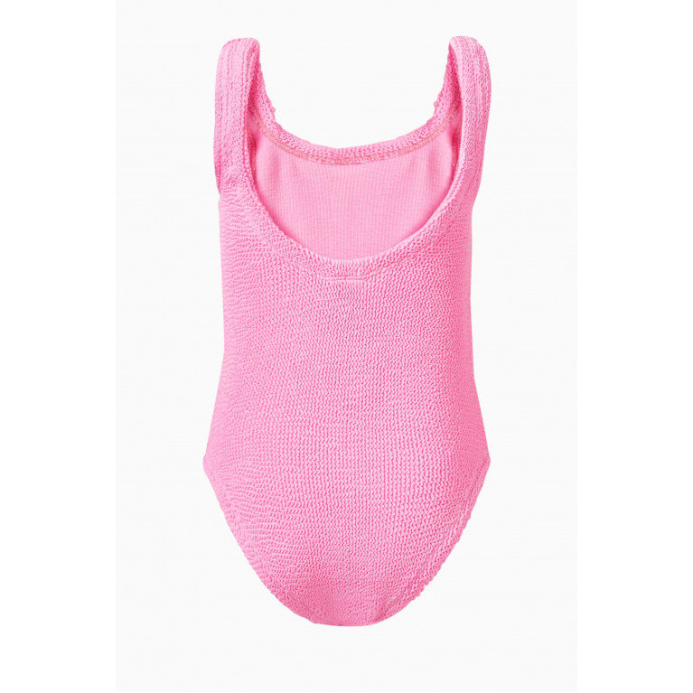 Hunza G - Classic Swimsuit in The Original Crinkle Pink