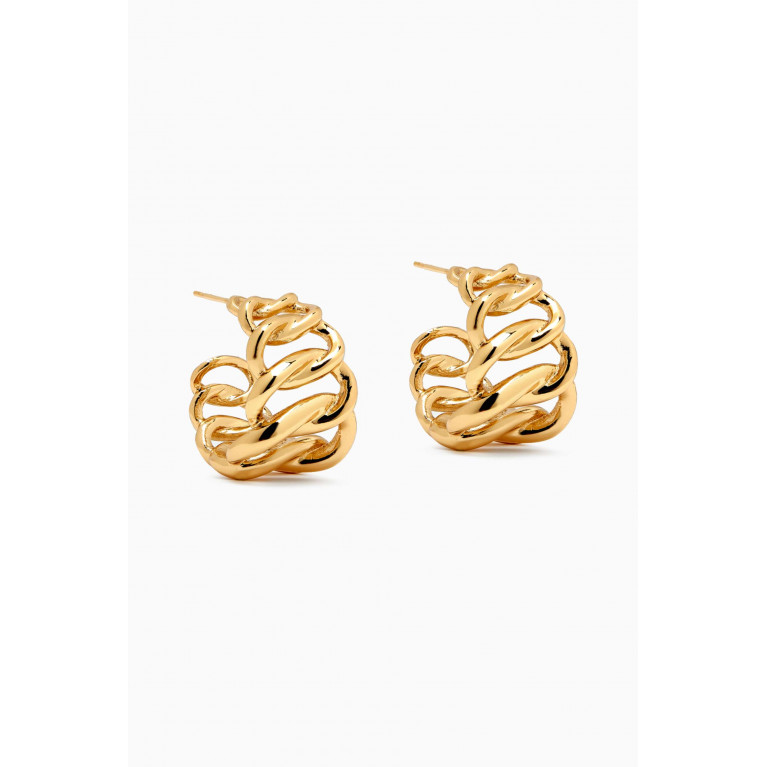 Gas Bijoux - Bronx Hoop Earrings in 24kt Gold-plated Metal