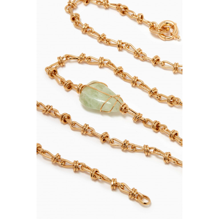 Gas Bijoux - Amarre Rainbow Long Necklace in 24kt Gold-plated Metal