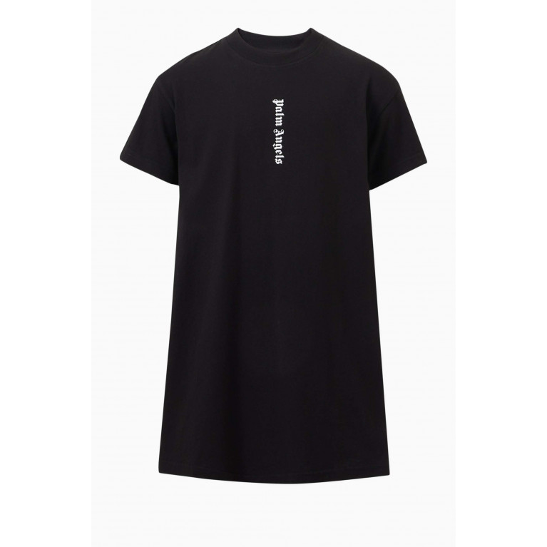 Palm Angels - Overlogo T-shirt Dress in Cotton Black