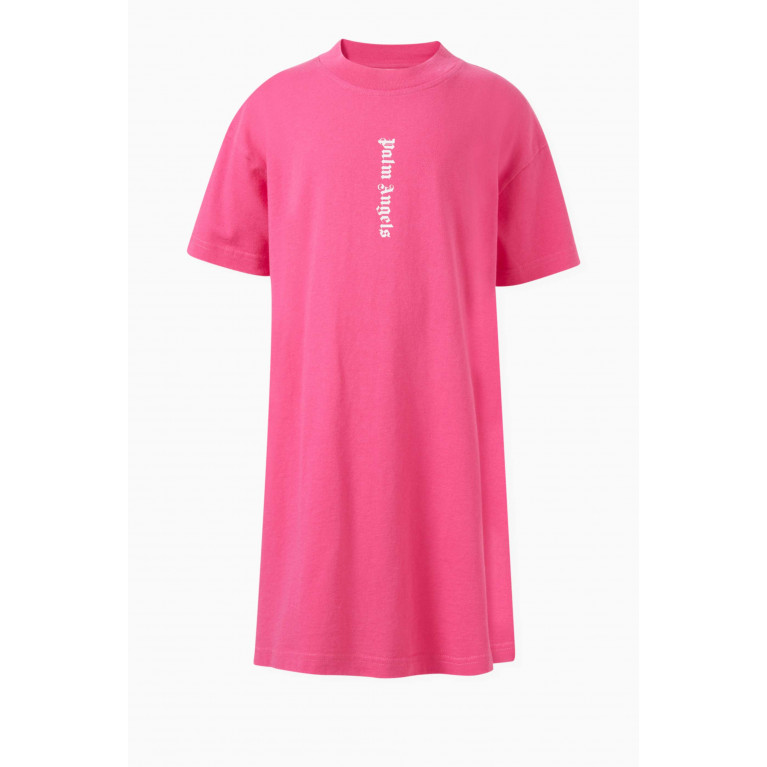 Palm Angels - Overlogo T-shirt Dress in Cotton Pink
