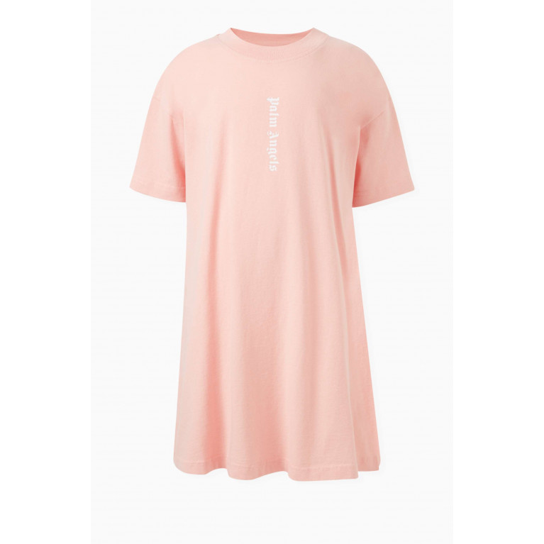 Palm Angels - Overlogo T-shirt Dress in Cotton Pink