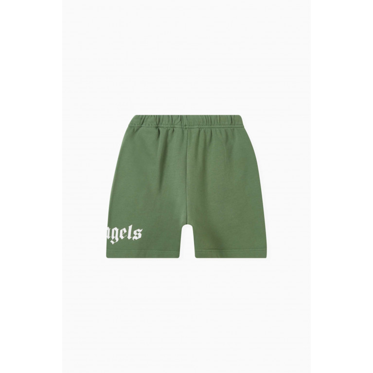 Palm Angels - Overlogo Print Shorts in Cotton