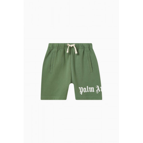 Palm Angels - Overlogo Print Shorts in Cotton