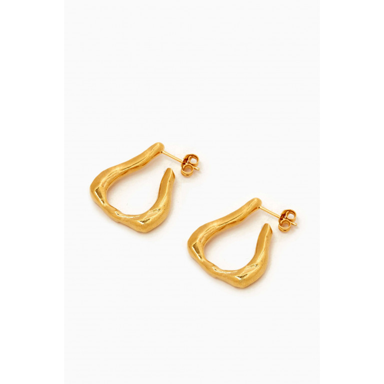 Alighieri - Link of Wanderlust Hoop Earrings in 24kt Gold-plated Bronze