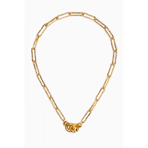 Alighieri - The Molten Link Layer Necklace in 24kt Gold-plated Bronze