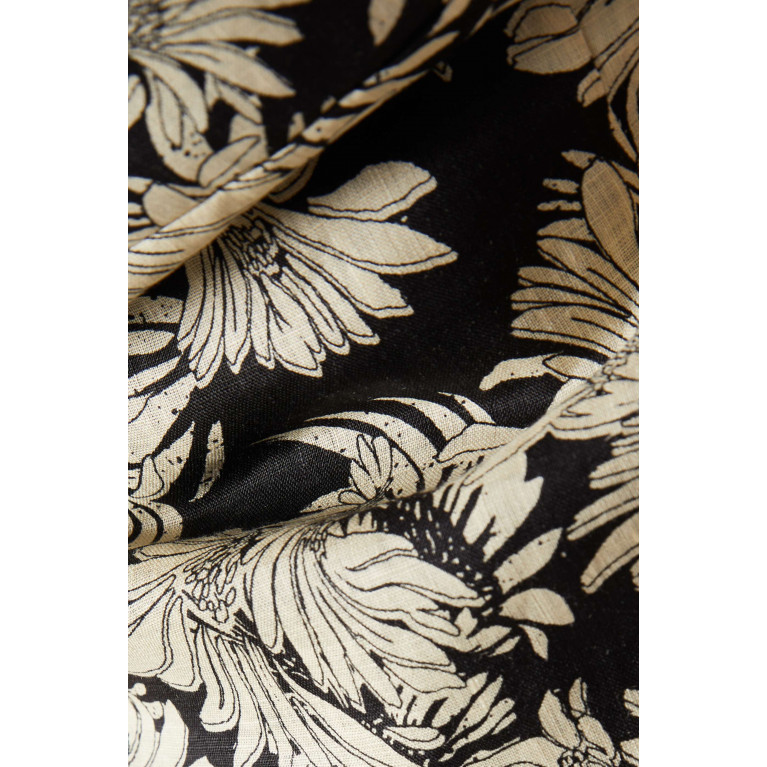 ANINE BING - Keiran Floral-print Mini Dress in Linen