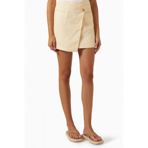 ANINE BING - Natalia Mini Wrap Skirt in Linen