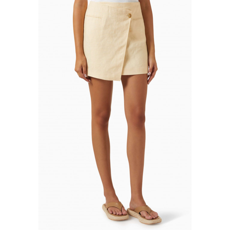 ANINE BING - Natalia Mini Wrap Skirt in Linen