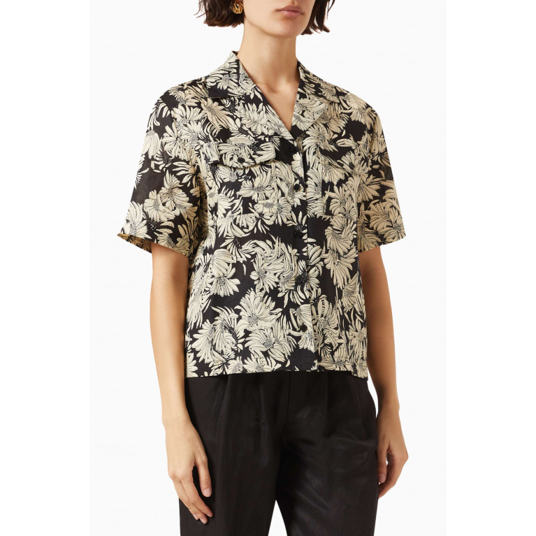ANINE BING - Hamilton Floral-print Shirt in Linen