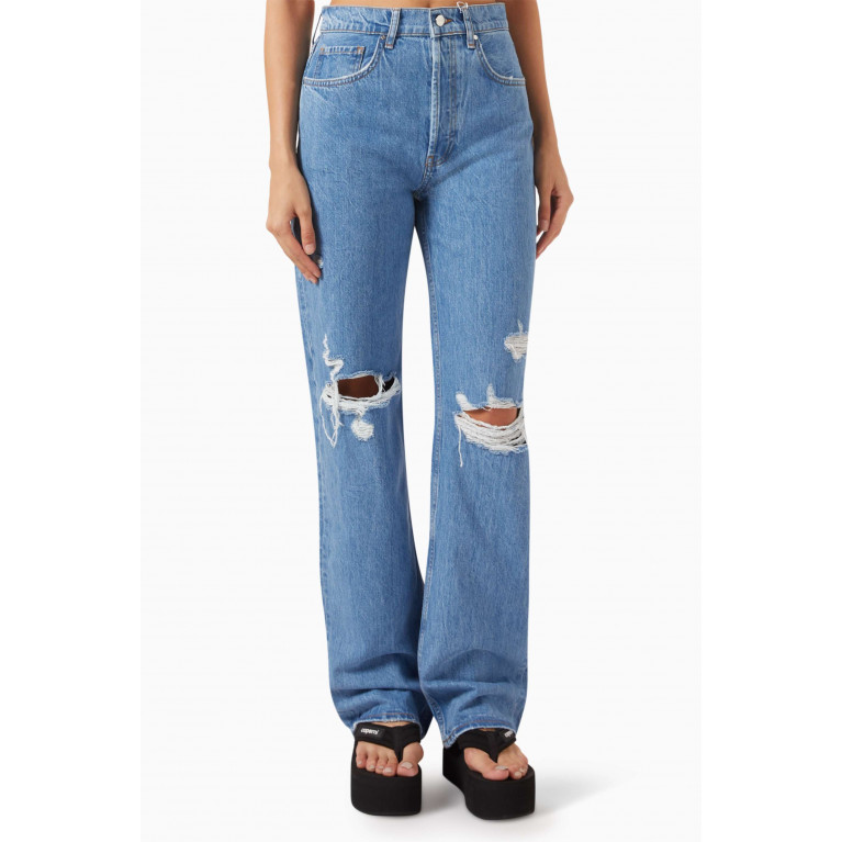 ANINE BING - Gio Distressed High-rise Jeans
