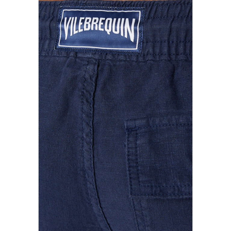 Vilebrequin - Logo Patch Trousers in Linen Blue