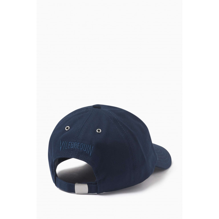 Vilebrequin - Turtle Embroidery Baseball Cap in Cotton Blue