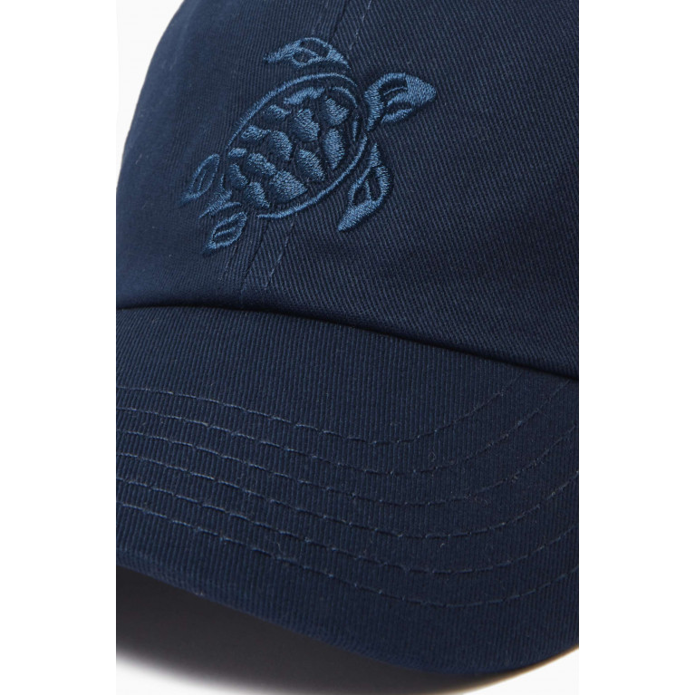 Vilebrequin - Turtle Embroidery Baseball Cap in Cotton Blue