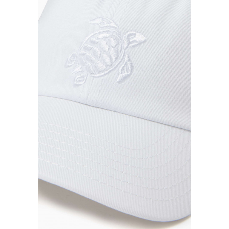 Vilebrequin - Turtle Embroidery Baseball Cap in Cotton White