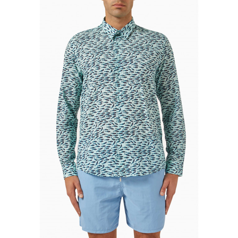 Vilebrequin - Caracal Printed Shirt in Organic Voile