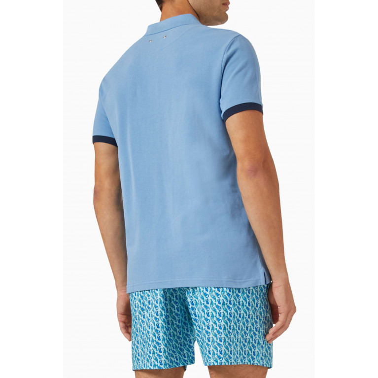 Vilebrequin - Palatin Polo Shirt in Organic Cotton-piqué Blue