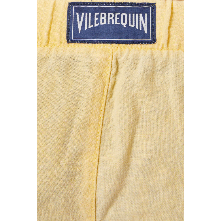 Vilebrequin - Barry Mineral-dyed Bermuda Shorts in Linen Yellow