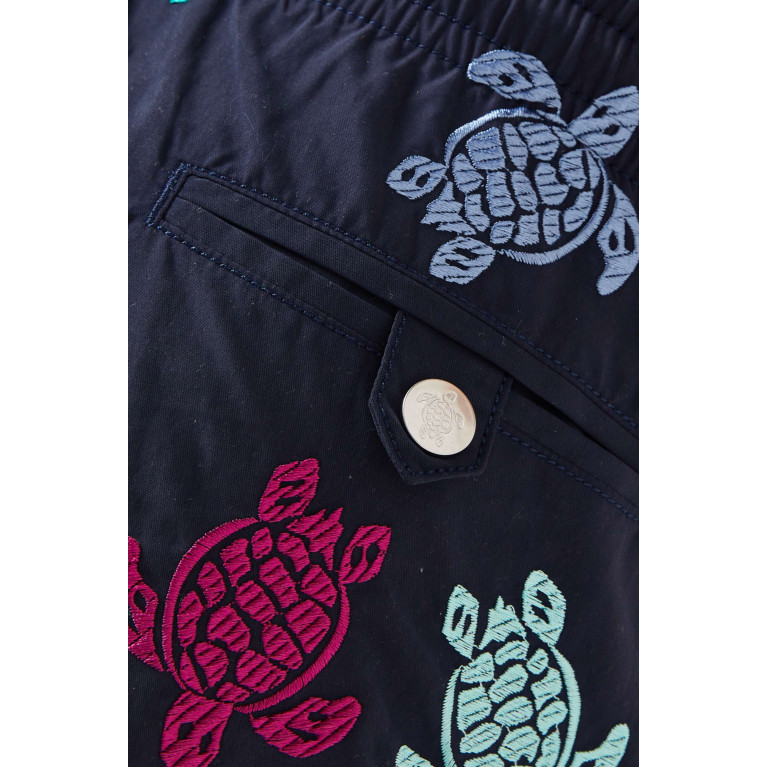 Vilebrequin - Mistral Embroidered Swim Shorts in Econyl® Neutral
