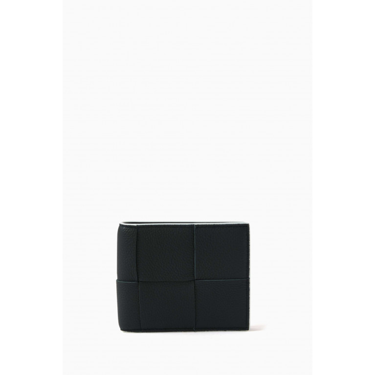 Bottega Veneta - Cassette Bi-fold Wallet in Intreccio Grained Leather