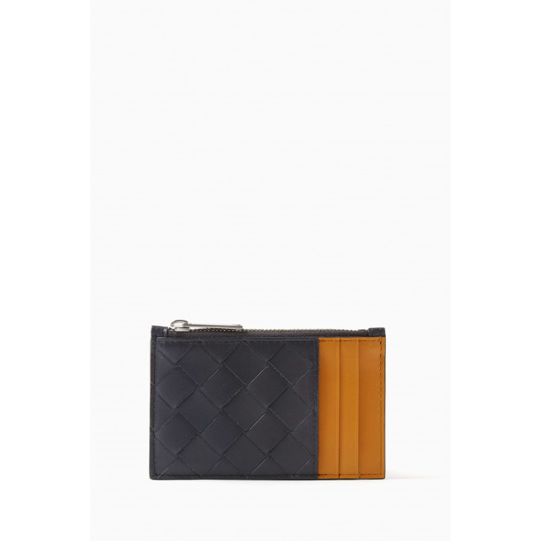 Bottega Veneta - Zipped Card Case in Intrecciato Leather