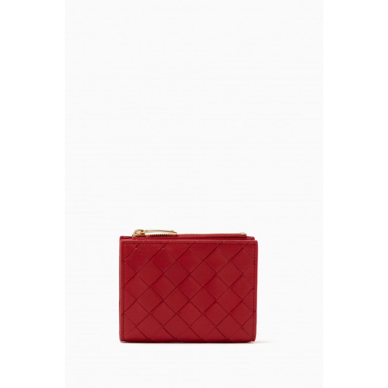Bottega Veneta - Bi-fold Zip Wallet in Intrecciato Leather
