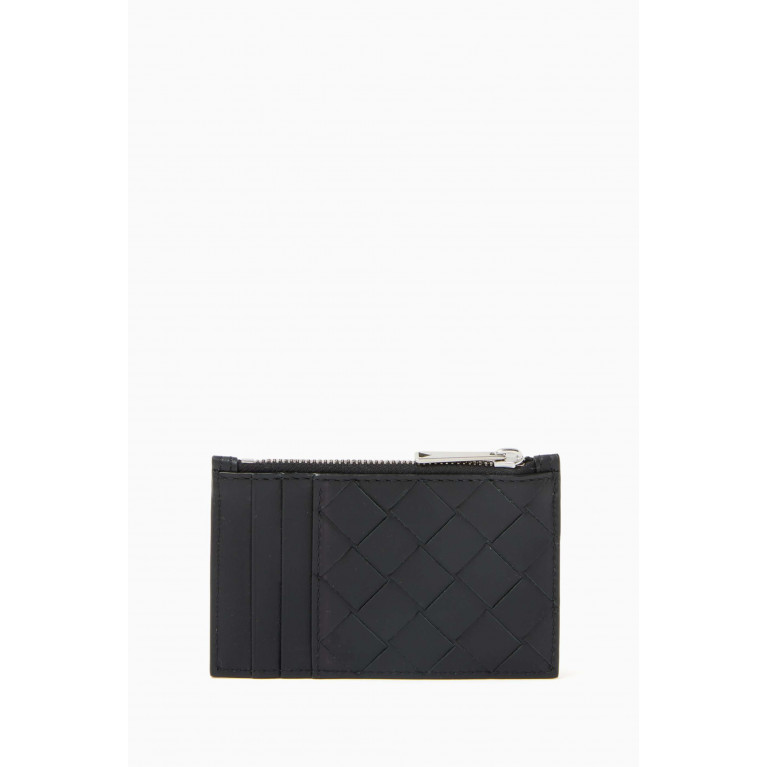 Bottega Veneta - Zipped Card Case in Intrecciato Leather