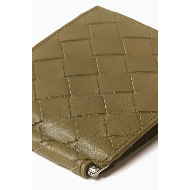 Bottega Veneta - Bi-fold Bill Clip Wallet in Intrecciato Leather