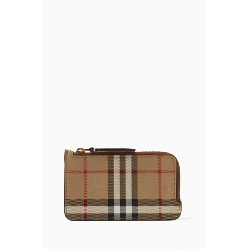 Burberry - Somerset Card Holder in Checked Canvas