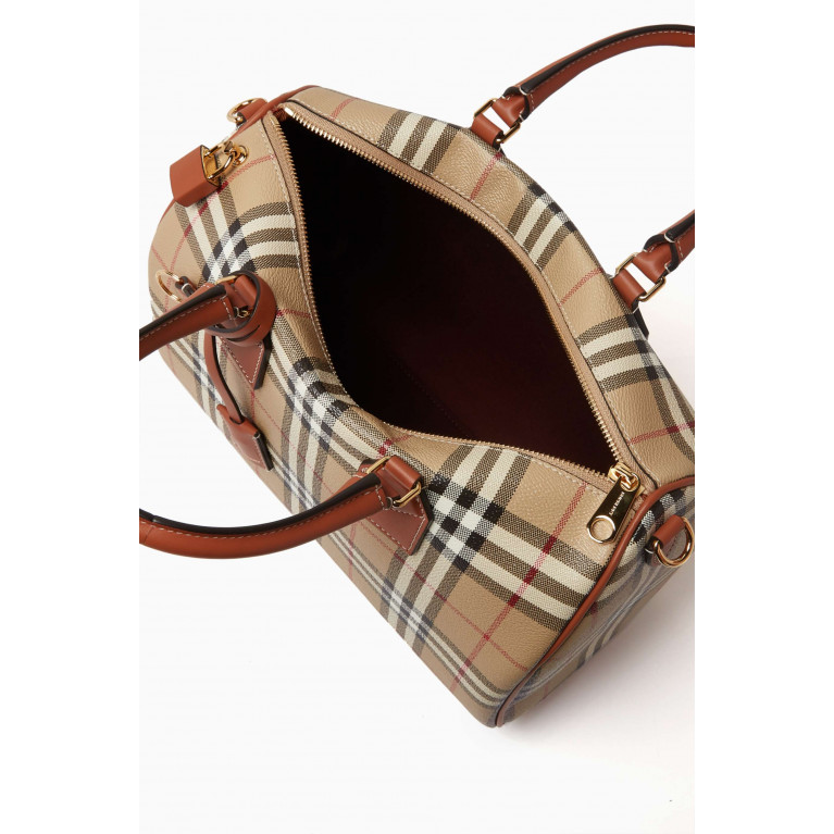 Burberry - Medium Bowling Bag in Check Canvas