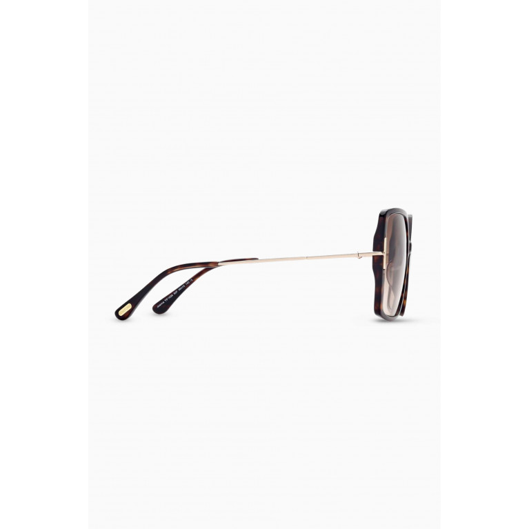 Tom Ford - Square Sunglasses in Havana Acetate